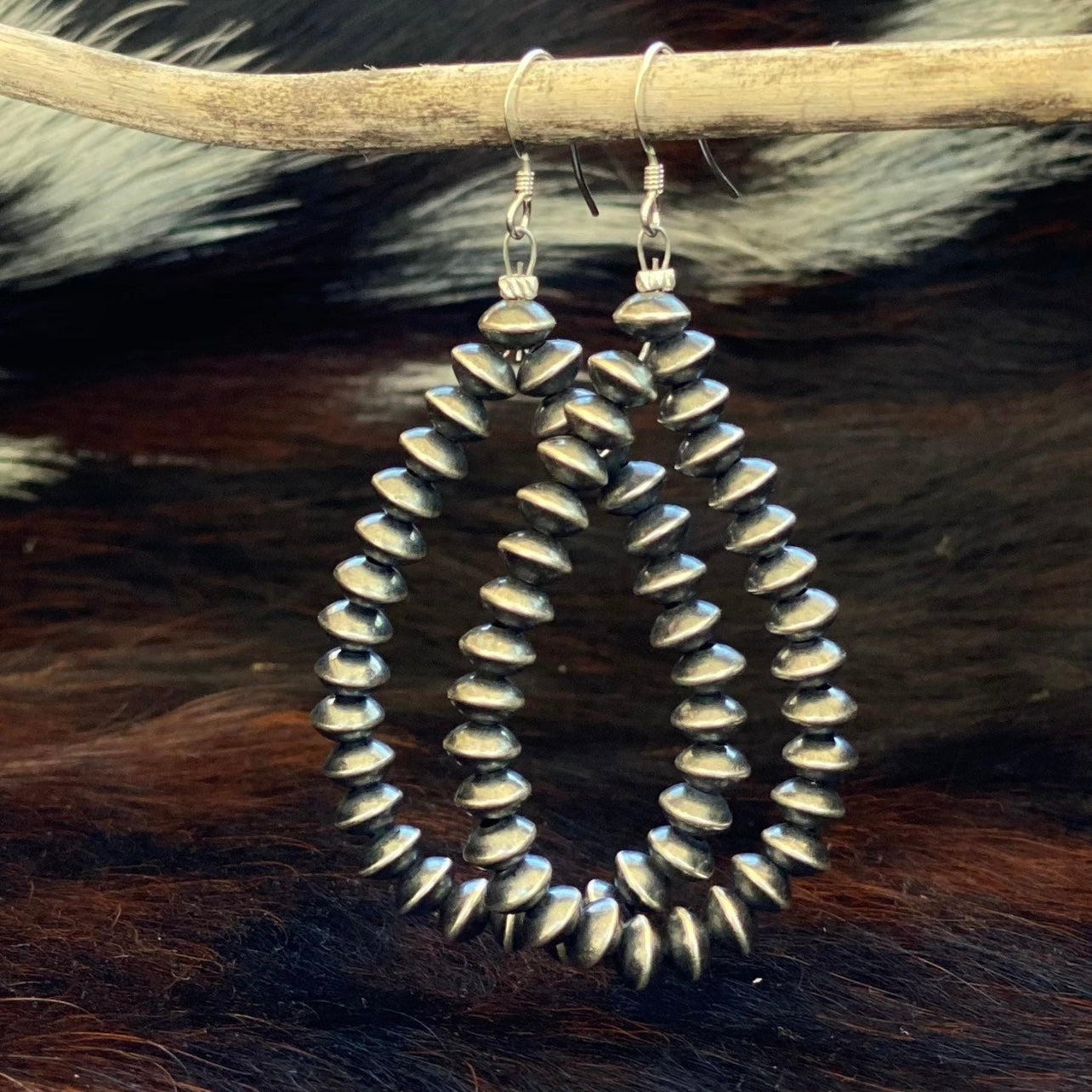 Navajo Pearl Saucer Earrings